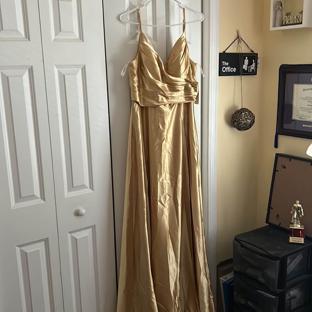 Flowy corset formal dress boho